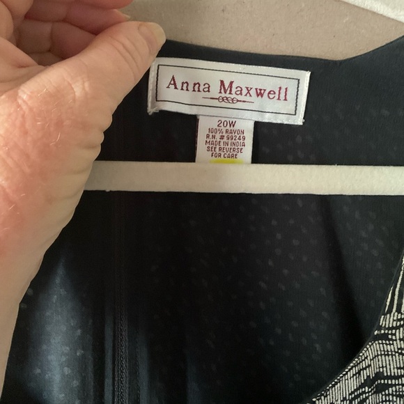 Anna Maxwell dress. Black and white. Size 20W - Picture 5 of 12